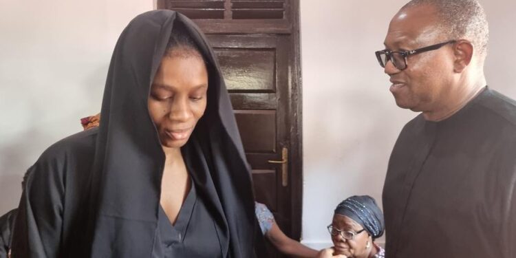 Photos: Peter Obi Pays Condolence Visit to Family of Late Nollywood Actor Junior Pope
