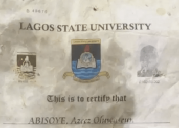 LASU Reacts to Viral Suya Spot Certificate: Belongs to Graduate with Misspelled Name