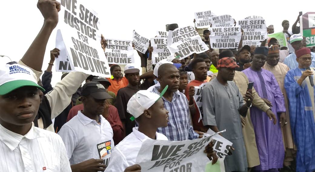 Borno South Protesters Call for Reinstatement of Senator Mohammed Ali Ndume