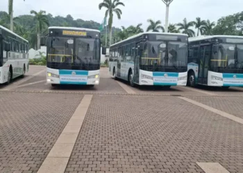 President Tinubu Commissions Locally Produced CNG Buses at Presidential Villa