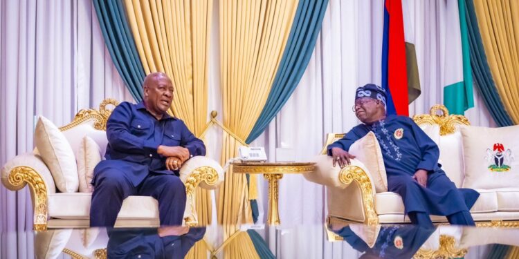 Ghana’s President-elect, John Mahama, Visits President Tinubu in Abuja