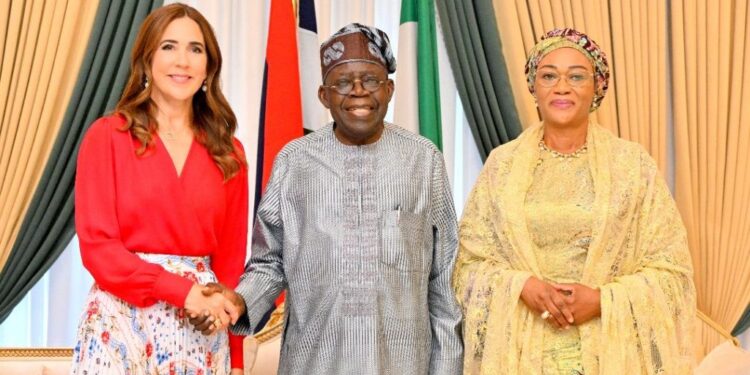 President Tinubu Receives Danish Queen Mary Elizabeth at Aso Rock
