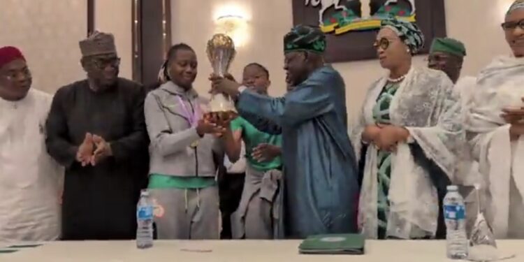 Tinubu Confers National Honours, Awards $100,000 to Each Super Falcons Player