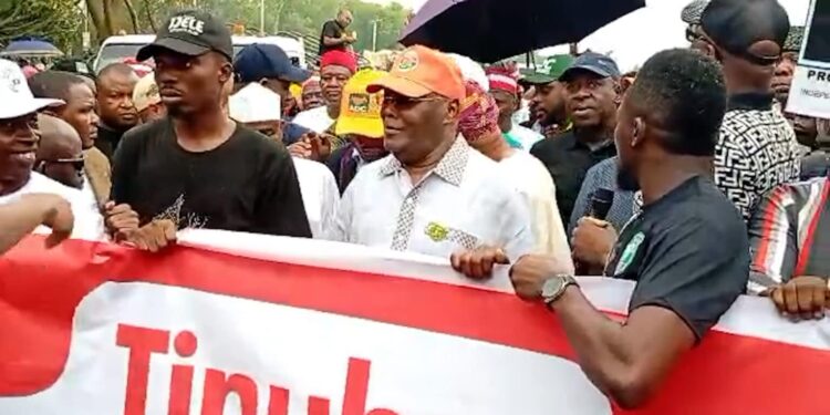 Atiku Leads ADC Protest in Abuja Over INEC Decision