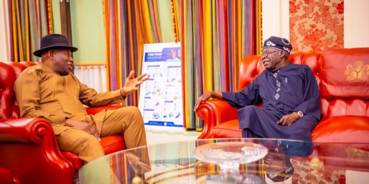 Jonathan Meets Tinubu at Aso Villa Amid 2027 Political Speculation